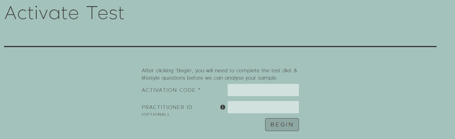 SureScreen Health Portal Activate Screen
